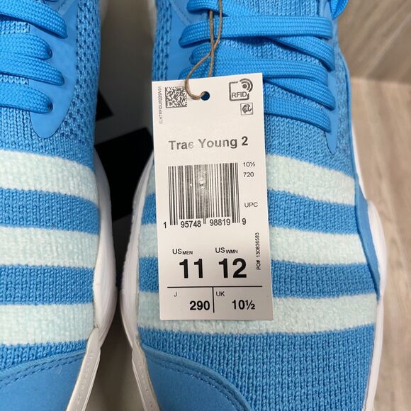 Adidas Trae Young 2 Sky Rush Blue New HO6479 Men's size US 11 - Picture 5 of 9